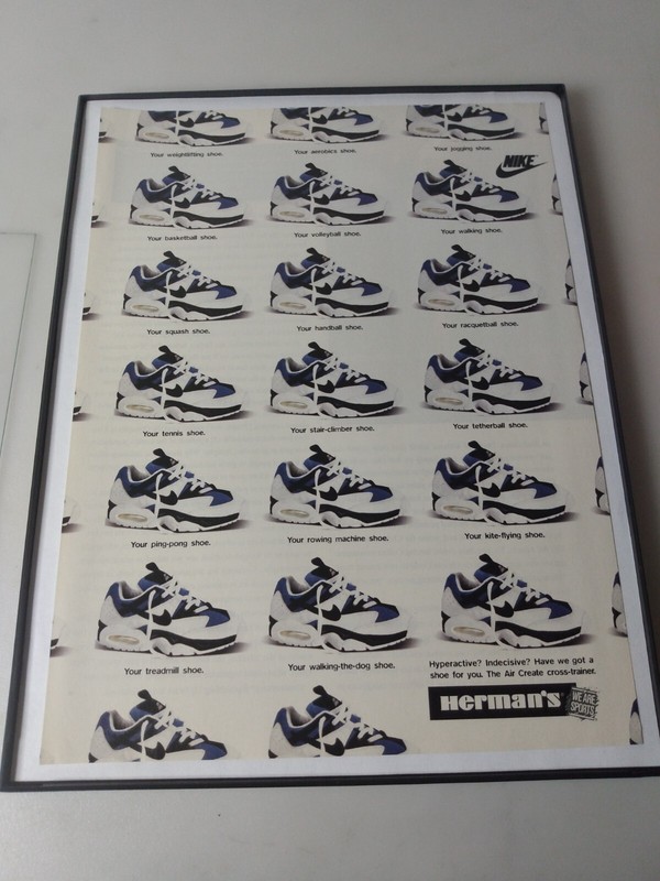 Nike Air Create Cross-Trainer Shoe Magazine Ad Page 1995 Framed New Frame