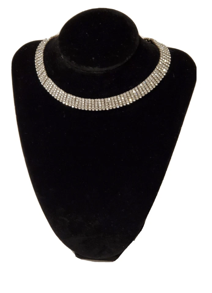 Thalia Sodi Silver-Tone Rhinestone Choker Necklace, - Image 2 of 4