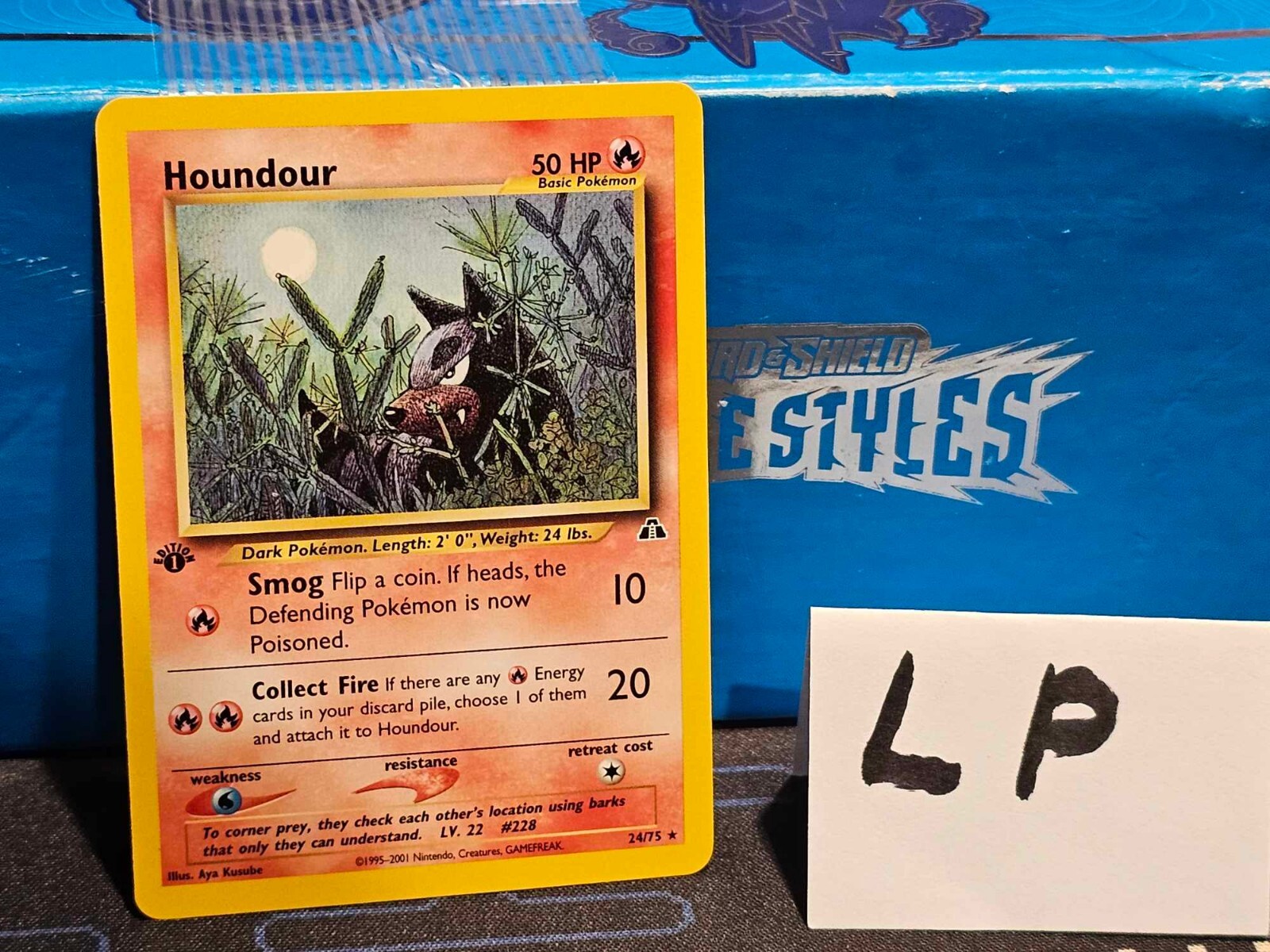 1st Edition Houndour 24/75 Neo Discovery Regular Pokémon TCG LP