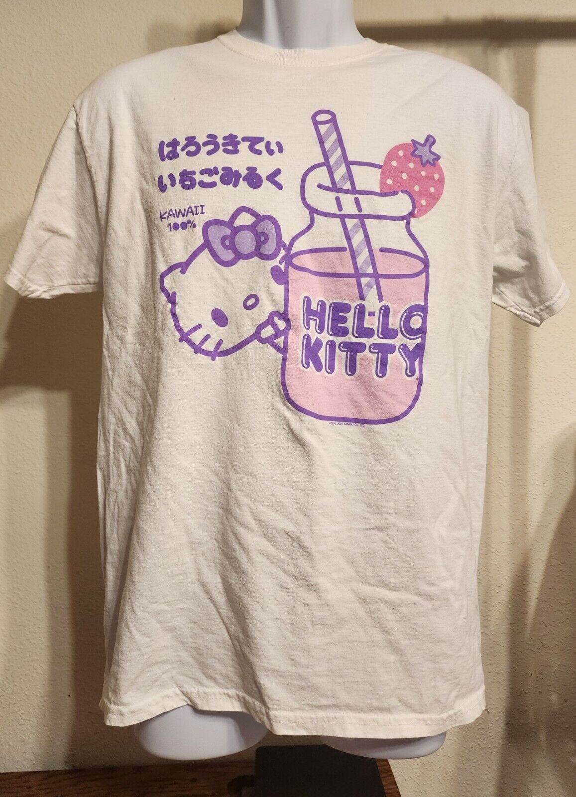 HELLO KITTY STRAWBERRY MILK JUNIORS SHIRT SIZE SIZE 2X NEW