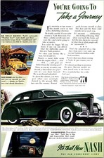 PRINT AD 1939 Nash Vagabond King Convertible Bed Going to Take a Journey 6.5x10