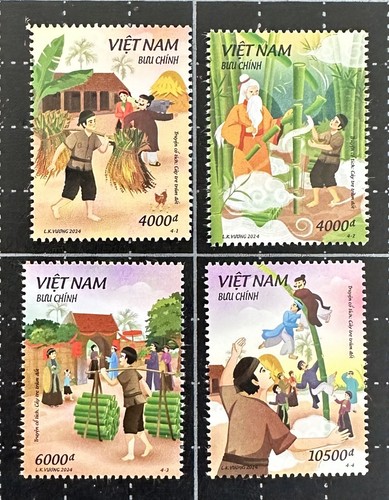 Vietnam 2024 Fairytale Hundred Knot Bamboo Legend MNH Stamp Set
