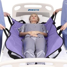 Positioning Bed Pad with Reinforced Handles 43" x 36" Patient Transfer Sheet Aid