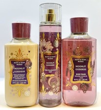3pc Bath  Body Works Moonlit Goddess Fine Fragrance Mist Body, Wash  Lotion