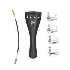 Violin Accessories Kit Tailpiece Fine Tuners Tailgut Tailcord for 3/4 4/4 Violin