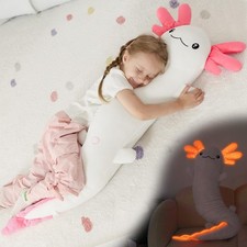 48" Giant Axolotl Plush Body Pillow, Large Axolotl Stuffed Animal Toy for Kid...