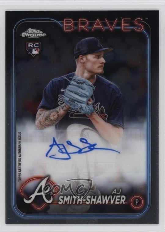 2024 Topps Chrome Update Auto AJ Smith-Shawver #AC-AS Rookie Auto RC 0b7