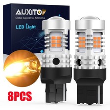 8x T20 DRL Led Xenon Amber 7443 W21/5w Reverse Indicator Fog Brake Light Bulbs