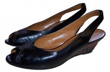 Vintage Bruno Magli Black Slingback Studded Heels - 6AA