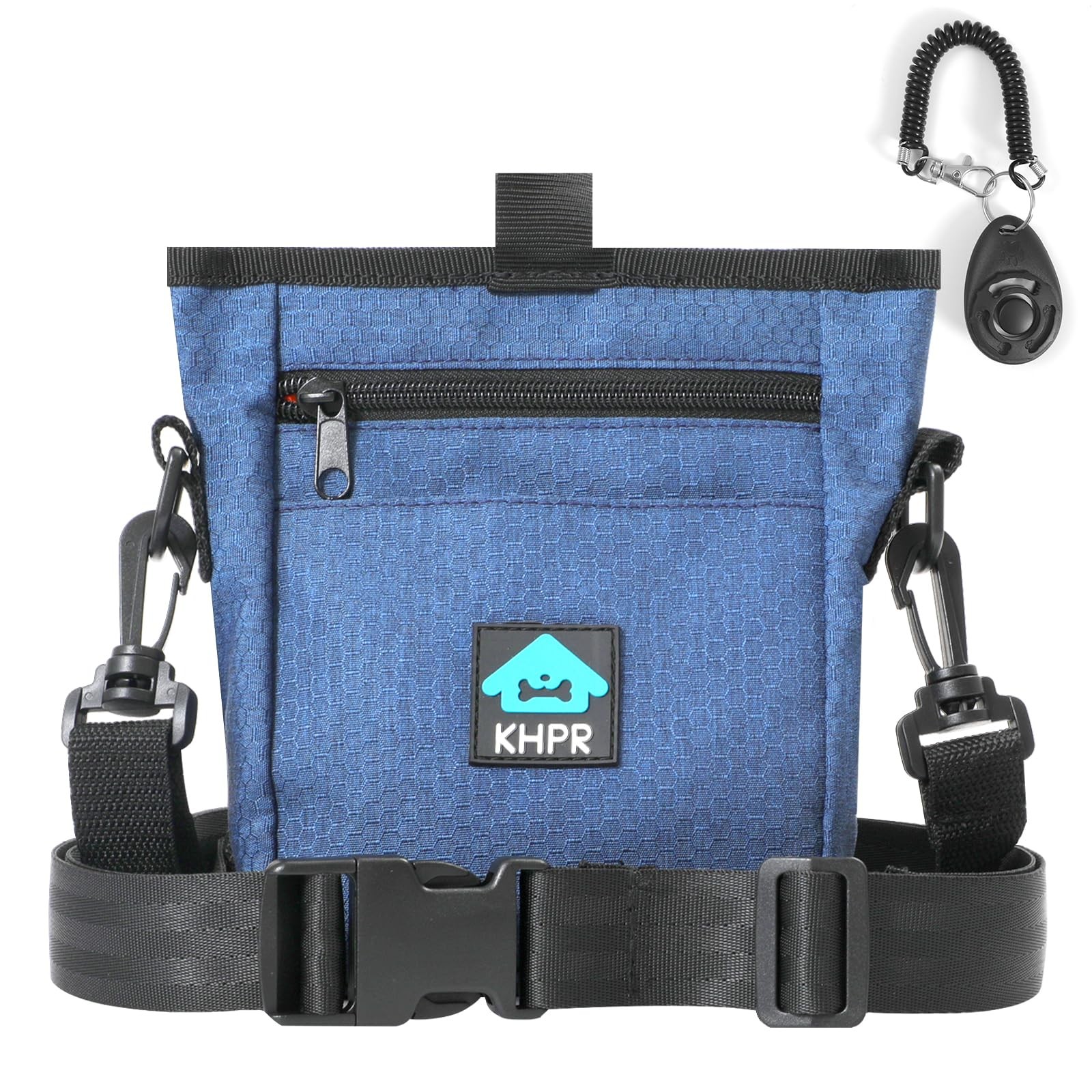 Dog Treat Pouch Magnetic Closure with Training Clicker，Hands-Free Design to P...