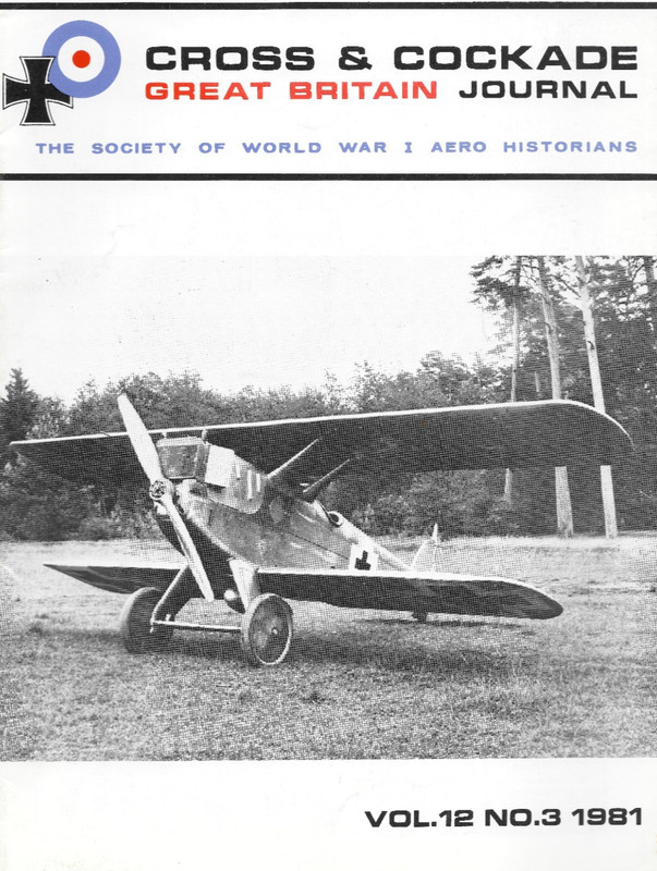 Cross & Cockade Great Britain Journal Volume 12 N0.3 1981