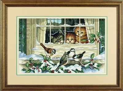 Dimensions Counted Cross Stitch Kit Three Bird Watchers