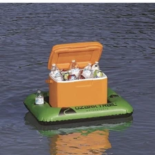 NEW Factory Sealed Ozark Trail Cooler Float Inflatable 2 Cup Holder Up To 28 QT 