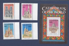UGANDA - Scott 1155 / / 1163A - MNH S/S - Cathedrals