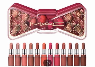 MAC Celebrate In Colour Powder Kiss Lip Lipstick Vault x 12 Holiday Gift Set