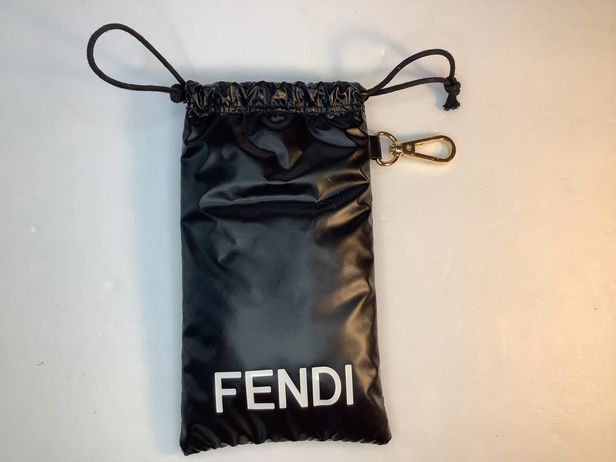 Brand New Plastic still attached Authentic Fendi Puffer Black Glasses Case! NEW Fendi Roma Sunglasses Eyeglasses Box Black Soft Case  main image 2
