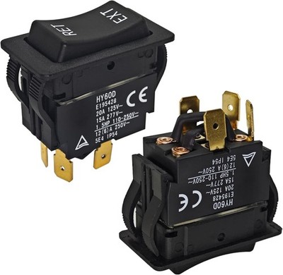2Pcs HY60D 4 Pin Pushbutton Rocker Switch ON Off ON RET EXT 20A 125VAC