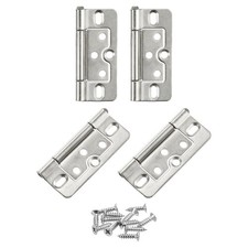 4 Pezzi Cerniere per Porte 3x1,4 Pollici Antimortise Senza Rumore, Nichel Bianco