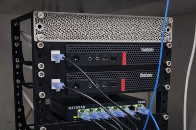 1U 10'' Rack Mount for Lenovo ThinkCentre Tiny Series with Keystone Slot