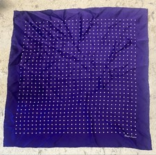 Vintage Ralph Lauren Purple Label Dot Print Purple Italian Silk Pocket Square