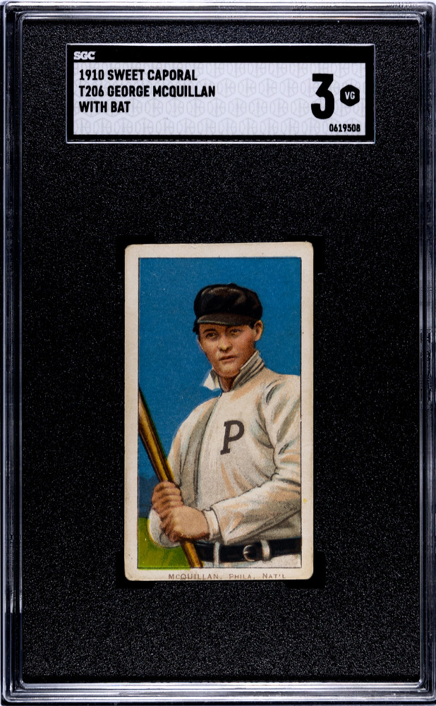 1909-11 T206 White Borders George McQuillan Philadelphia NL SC 350/30 - SGC 3 VG