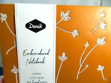 Denik Notebook Journal Embroidered Cover Lined 144 Pages Layflat Ribbon Marker