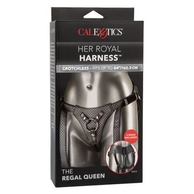 California Exotic Calexotics Her Royal Harness The Regal Queen Pewter, New