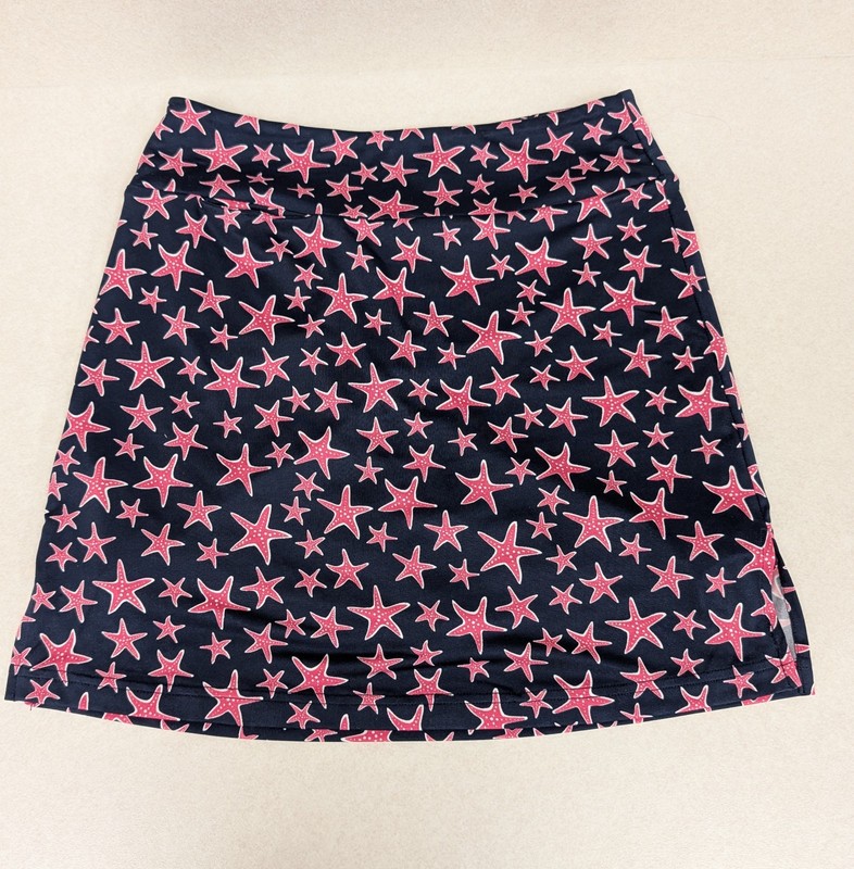 Golftini Women's Golf Skort Shooting Stars Starfish Blue/Pink Sz Small