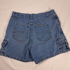 VTG 90 s Hi Rise Mom Riveted By Lee Women s Denim Shorts Size 6M Zip Fly 28
