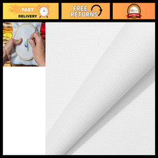 18 Count Cross Stitch Fabric, 60x39 Inch White Aida Cloth for Embroidery Craft