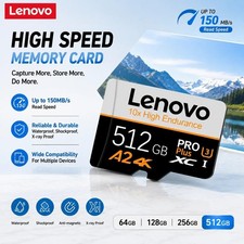 Lenovo Micro TF SD Card 1TB 512GB 256GB 128GB High-Speed    Flash Memory