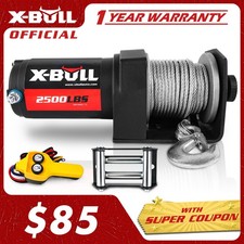 X-bull Electric Winch 2500lbs 12v Steel Cable Wire Remote Atv Utv Winch Off-road