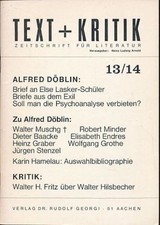 Alfred Döblin. Text + Kritik Nr. 13/14. Arnold, Heinz Ludwig (Hg.):