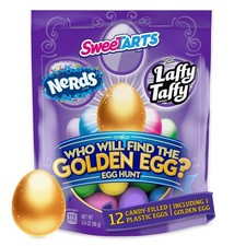 Wonka Egg Hunt With A Golden Egg-12 Candy Filled Easter Eggs 3.4 Oz Bag SEALED