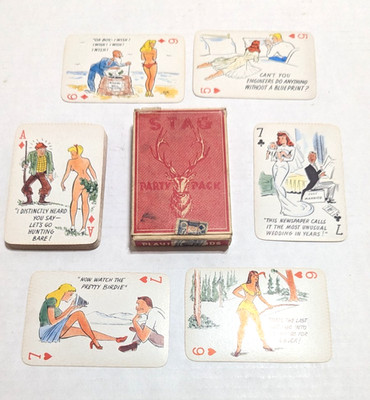 Stag Party Pack Playing Cards Adult Novelty Cartoon Cards - Deck 1