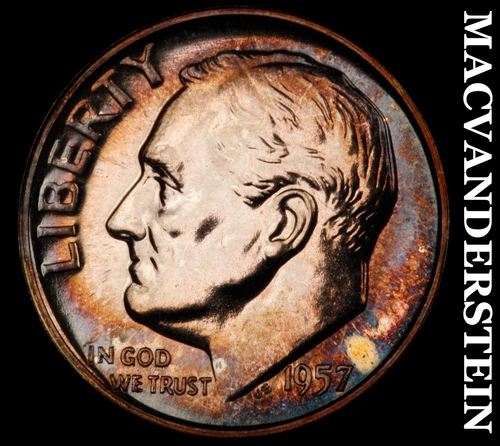 1957 Roosevelt Dime- Silver- Choice Gem Proof Luster No Reserve #J31