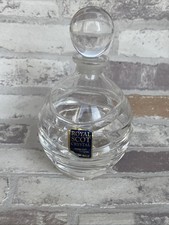 Royal Scot Crystal Perfume Bottle Hand Cut Lead Crystal Waves Pattern