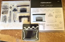 CTMH Z7065 THIN CUTS  C1992 HOME FOR CHRISTMAS  Fireplace, Warm winter Wishes