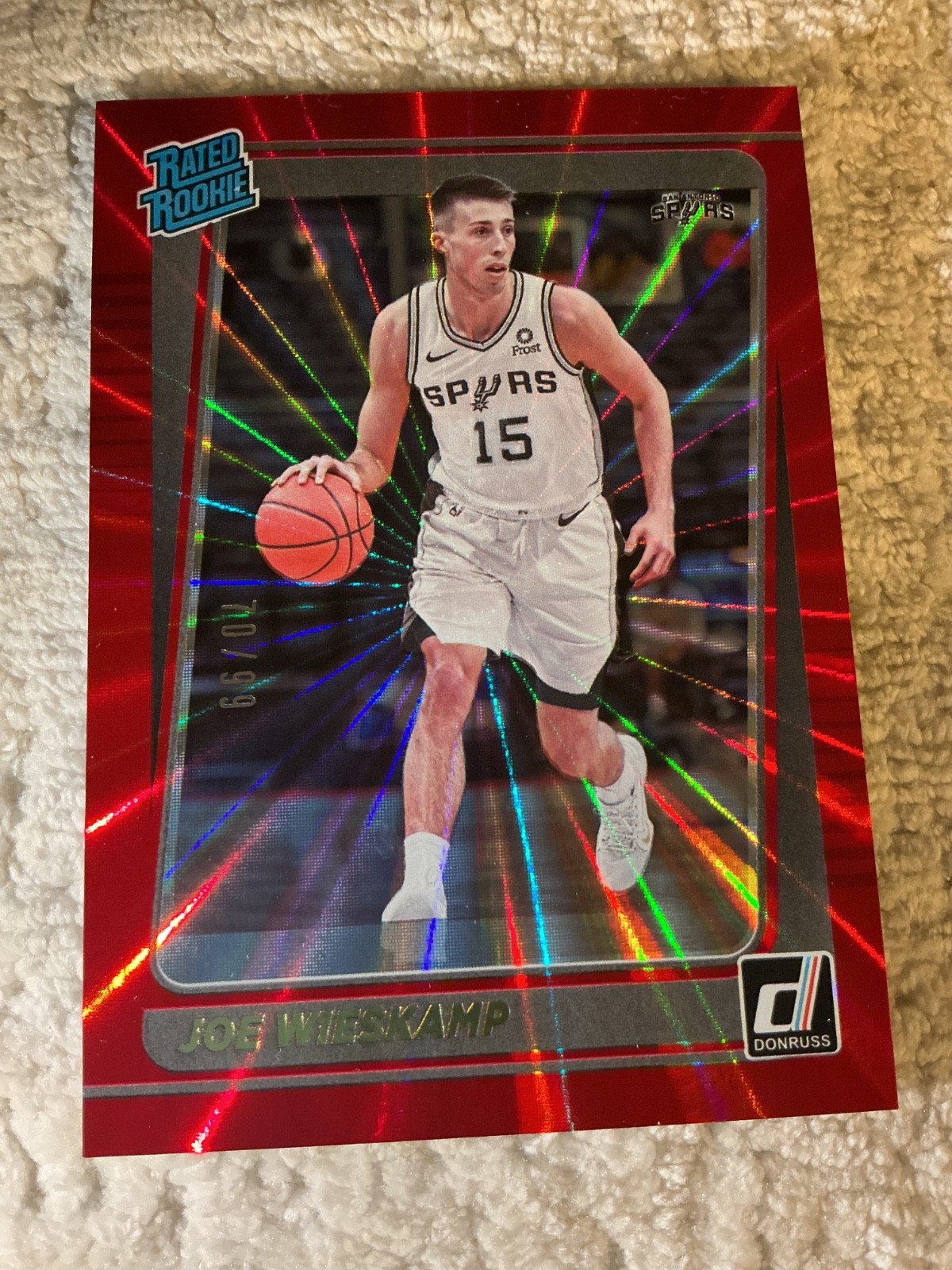 2021 Panini Donruss Rated Holo Red Laser /99 Joe Wieskamp #230 Rookie Card RC