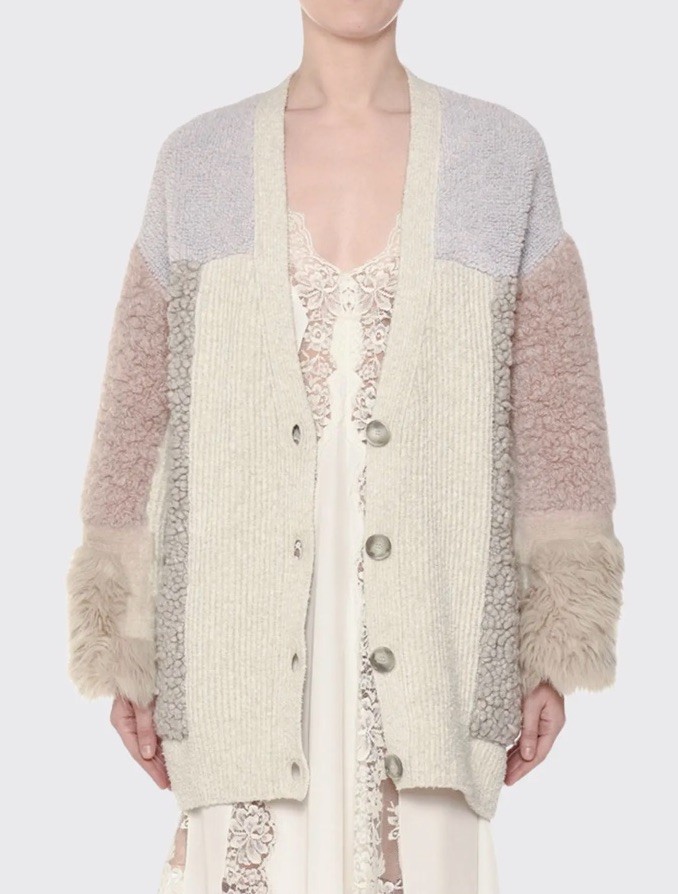 Stella McCartney Patchwork Panel Oversized Cardig… - image 1