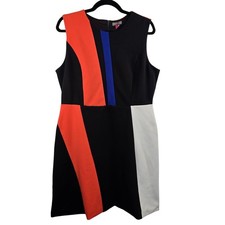Vince Camuto Colorblock A-Line Dress Women's Large Contemporary Business