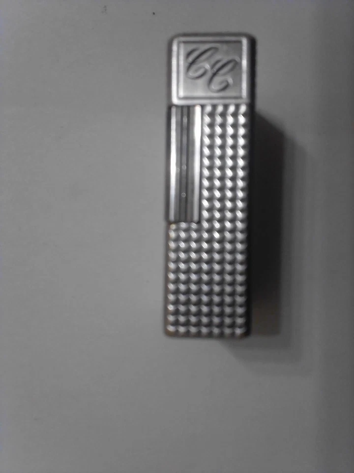 briquet dupont  Vintage 1968 PLAQUE ARGENT - Photo 3/4