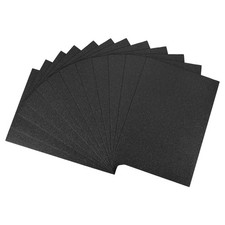 Black Glitter EVA Foam Sheets 11x8 Inch 2mm Thick for Crafts DIY 12Pack
