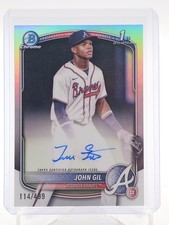 JOHN GIL 2025 BOWMAN CHROME REFRACTOR 1ST ROOKIE AUTO /499 #CPA-JG Q3249
