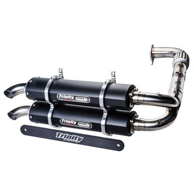Trinity Racing Stage 5 Dual Exhaust System Black For RZR XP TURBO XP 4 TURBO