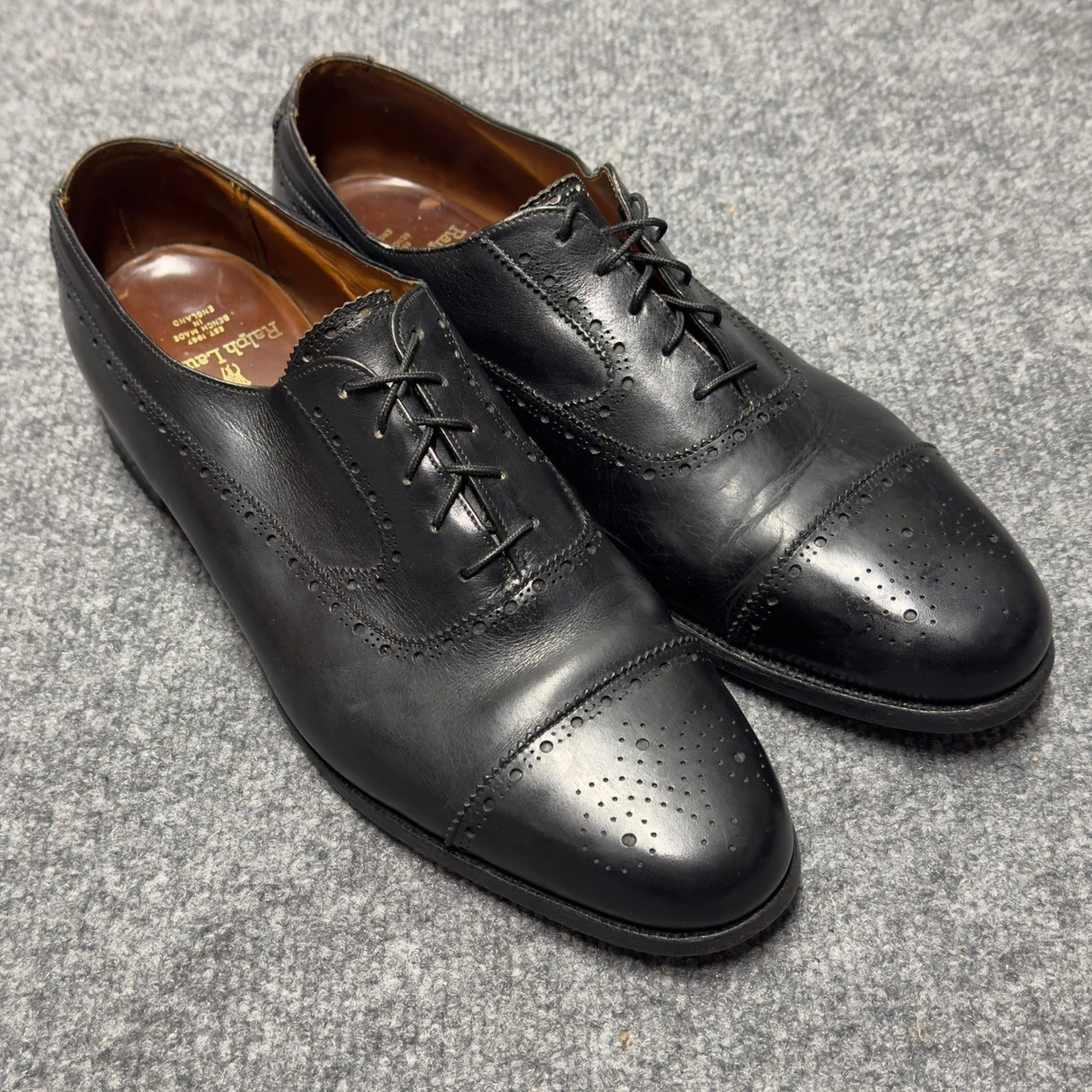 Polo Ralph Lauren Black Wingtip Dress Shoes for Men for sale | eBay