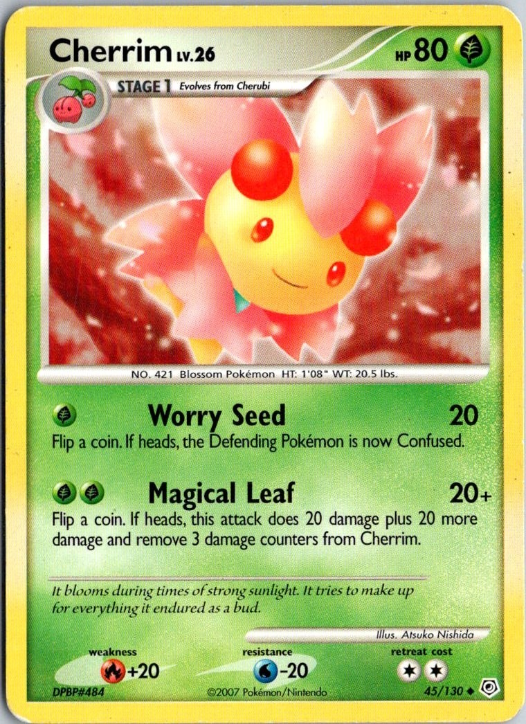 Cherrim 45/130 (Diamond & Pearl) - Uncommon - 2007 - Pokemon Card MP