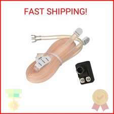 FM Dipole Antenna Indoor 75 Ohm + 300 Ohm to 75 Ohm Adapter Transformer (Push-On