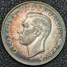 1949 Silver Canadian Half Dollar STUNNING TONING Old Glory C&C Daily 1c Auction!