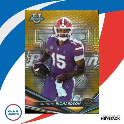 2022 Bowman's Best University Anthony Richardson Gold /50 #91 RC Florida Gators